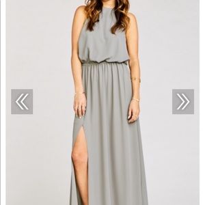 SMYMM Heather Halter Dress Soft Charcoal